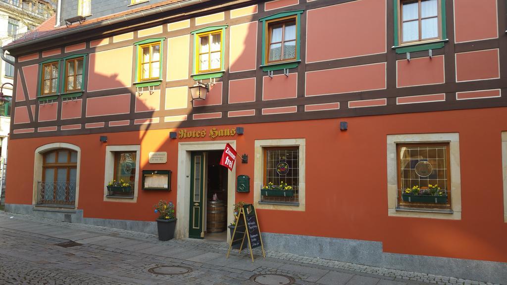 Gasthaus& Pension Zum Roten Haus Bad Schandau Esterno foto